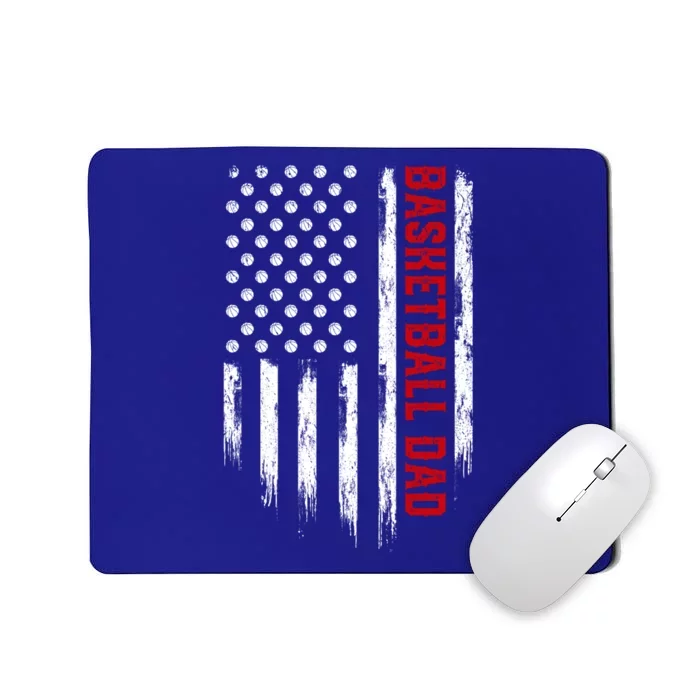 Retro Vintage Usa American Flag Basketball Dad Patriotic Gift Mousepad