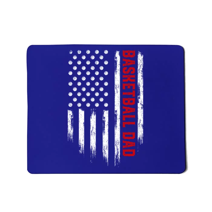 Retro Vintage Usa American Flag Basketball Dad Patriotic Gift Mousepad