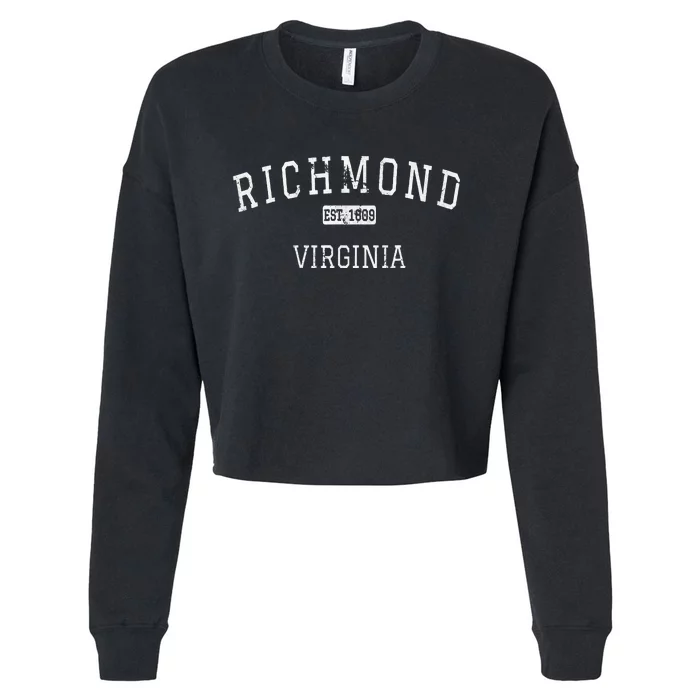 Richmond Virginia Va Vintage Cropped Pullover Crew