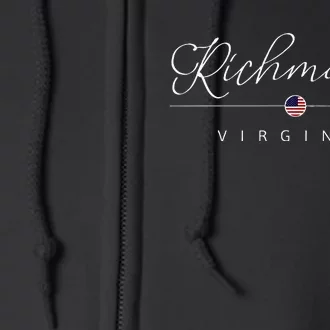 Richmond Virginia Va On Richmond Full Zip Hoodie