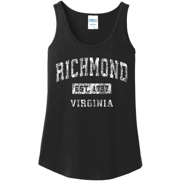 Richmond Virginia Va Vintage Established Sports Ladies Essential Tank