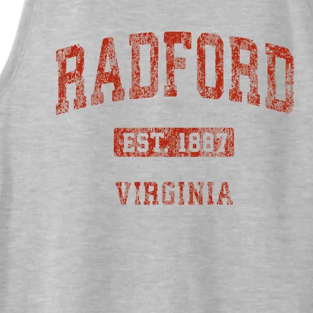 Radford Virginia Va Vintage Athletic Sports Ladies Tri-Blend Wicking Tank