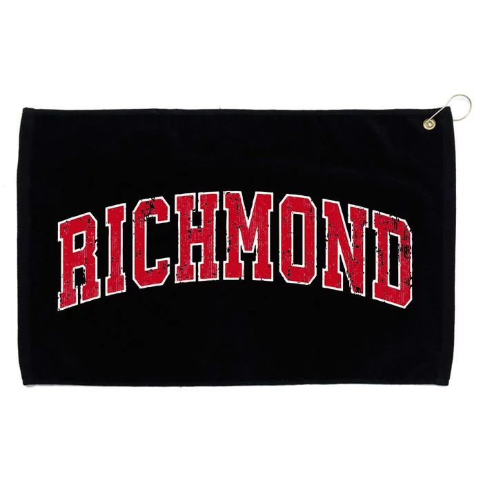 Richmond Virginia VA Vintage Sports Design Red Design Grommeted Golf Towel