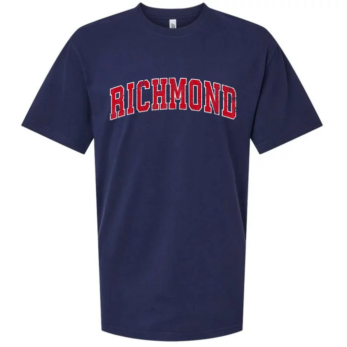 Richmond Virginia VA Vintage Sports Design Red Design Sueded Cloud Jersey T-Shirt