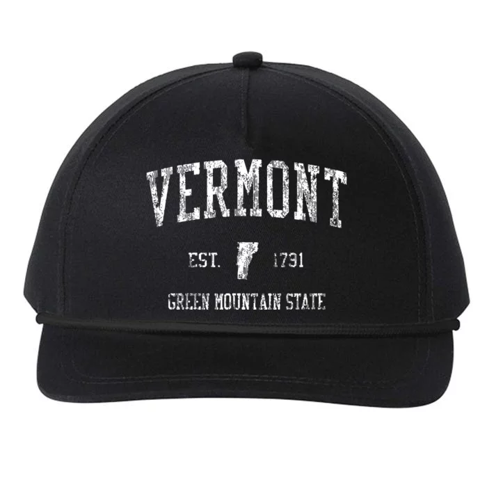 Retro Vermont Vintage Vt Sports Design Snapback Five-Panel Rope Hat