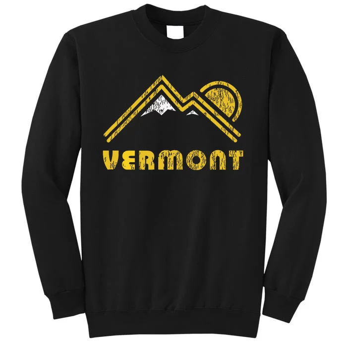 Retro Vermont Vt T Vintage Mountains Design Sweatshirt