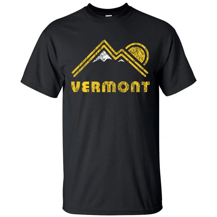 Retro Vermont Vt T Vintage Mountains Design Tall T-Shirt