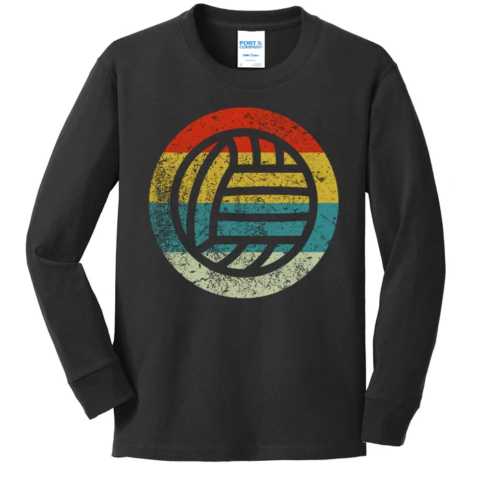 Retro Vintage Volleyball Kids Long Sleeve Shirt