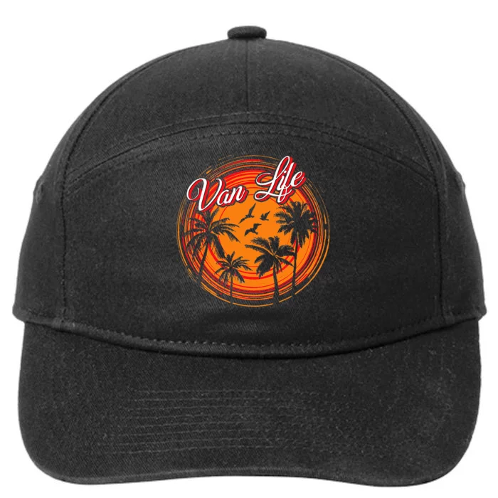 Retro Vintage Van Life Is The Real Adventure 7-Panel Snapback Hat