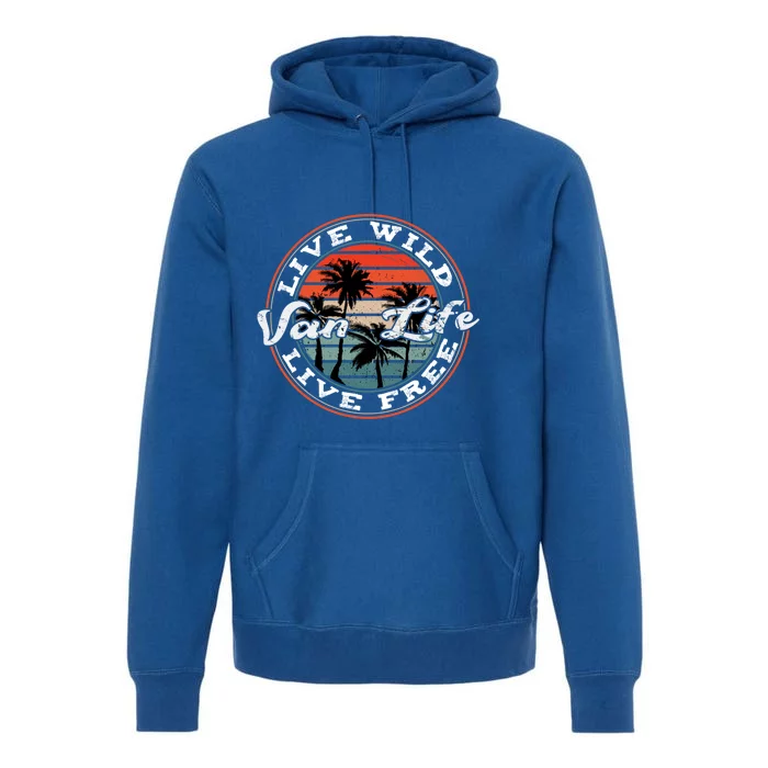 Retro Vintage Van Life Gift Premium Hoodie