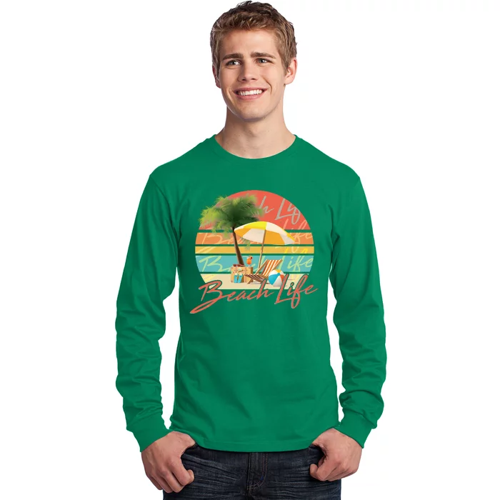 Retro Vintage Vacation Beach Life Long Sleeve Shirt