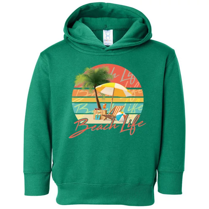 Retro Vintage Vacation Beach Life Toddler Hoodie