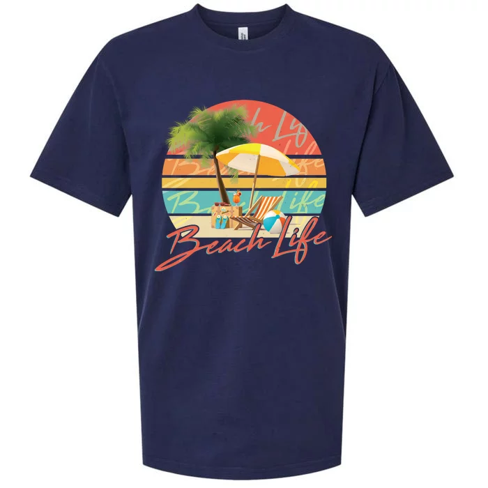 Retro Vintage Vacation Beach Life Sueded Cloud Jersey T-Shirt