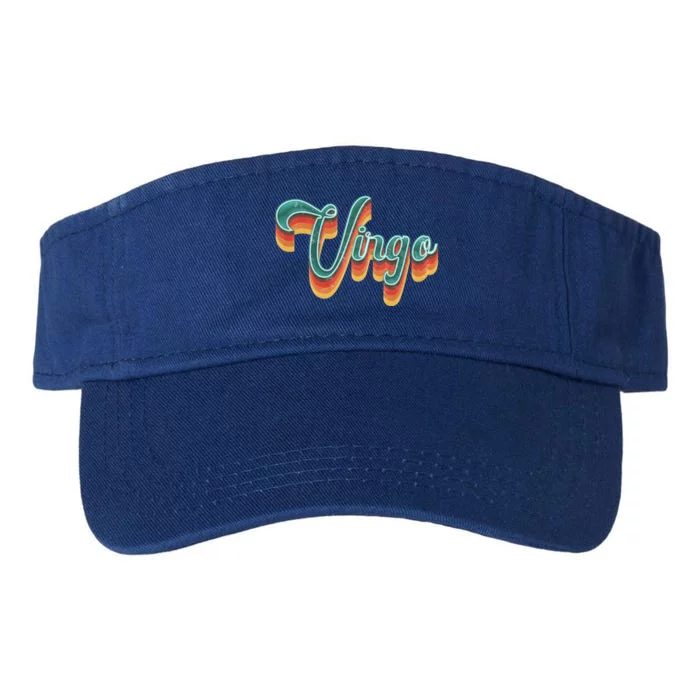 Retro Virgo Vintage Retro Style Virgo Zodiac Gift Valucap Bio-Washed Visor