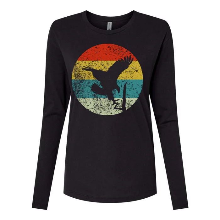 Retro Vintage Vulture Womens Cotton Relaxed Long Sleeve T-Shirt