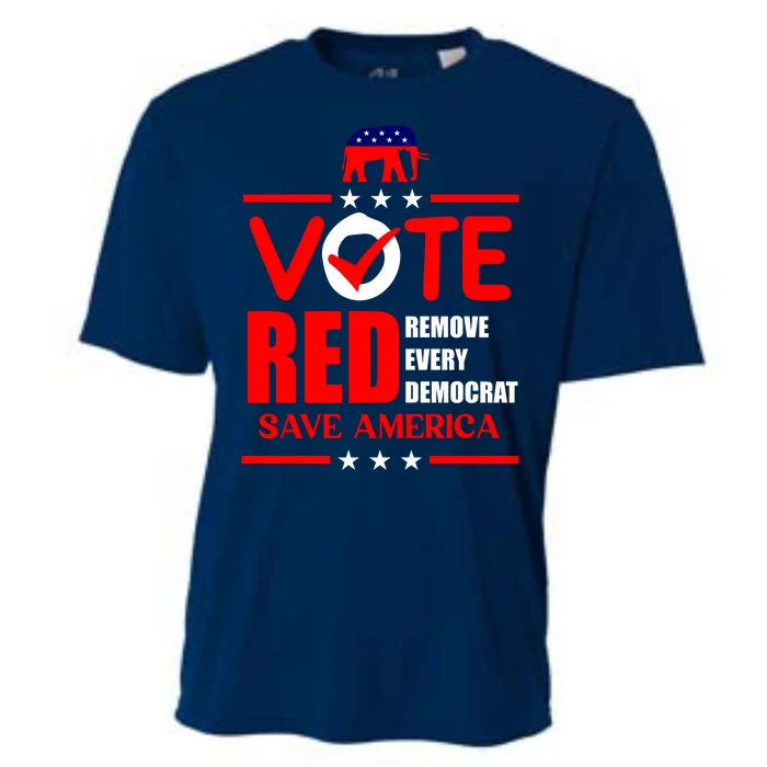 Republican Voter Vote Red Remove Democrat Save America Cooling Performance Crew T-Shirt