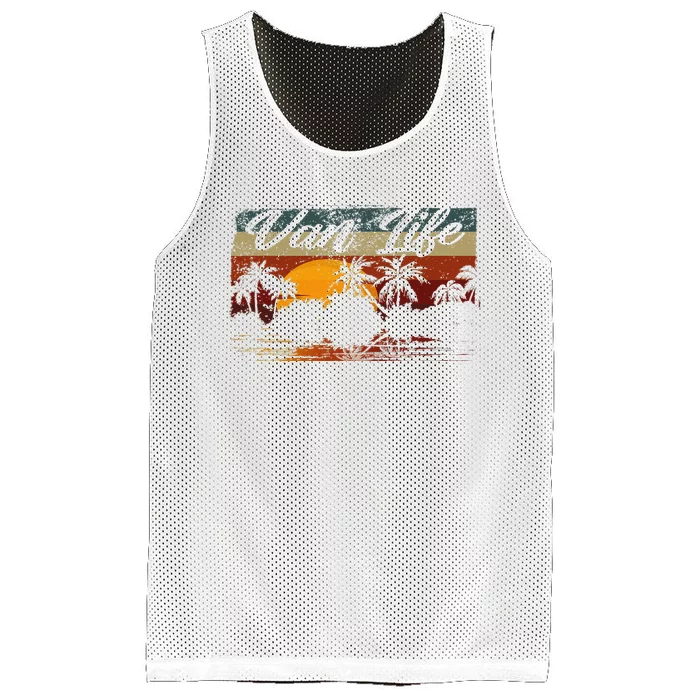 Retro Vintage Van Life Is The Real Adventure Mesh Reversible Basketball Jersey Tank