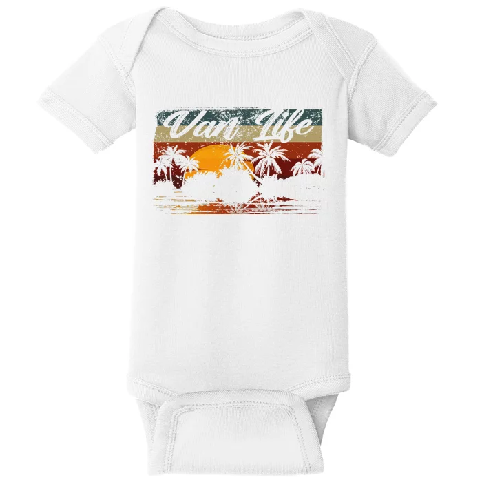 Retro Vintage Van Life Is The Real Adventure Baby Bodysuit