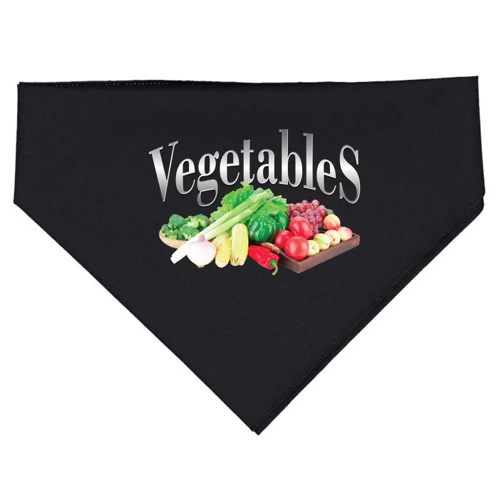 Retro Vintage Vegetables USA-Made Doggie Bandana