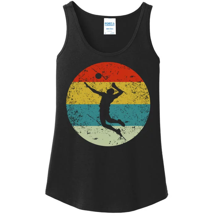 Retro Vintage Volleyball Ladies Essential Tank