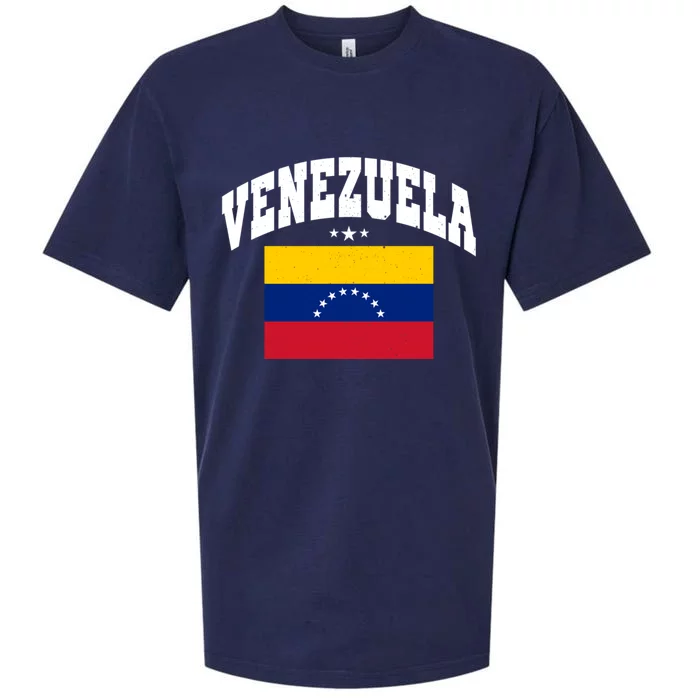 Retro Venezuela Vintage Flag Throwback Gift Sueded Cloud Jersey T-Shirt