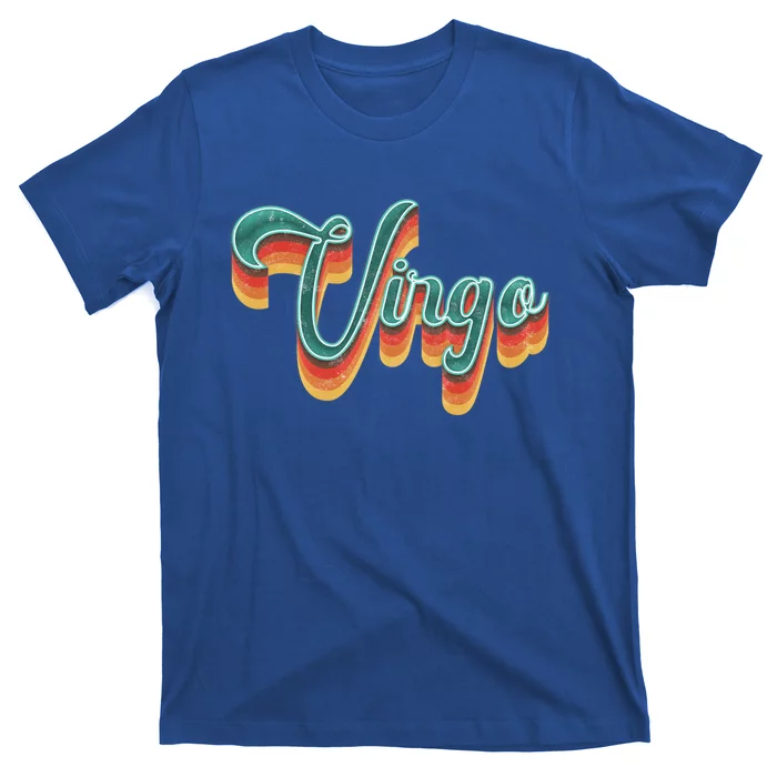 Retro Virgo Vintage Retro Style Virgo Zodiac Great Gift T-Shirt