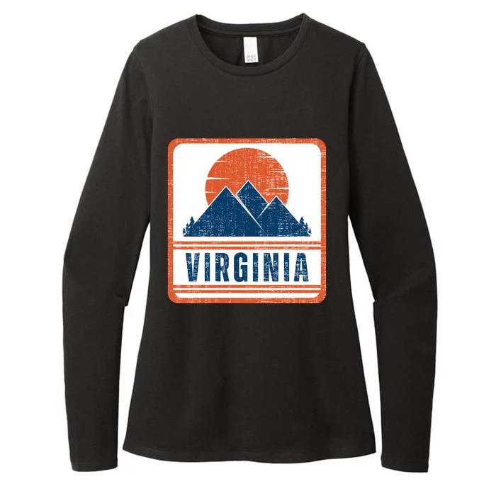 Retro Vintage Virginia USA Mountain Gift For Men Womens CVC Long Sleeve Shirt