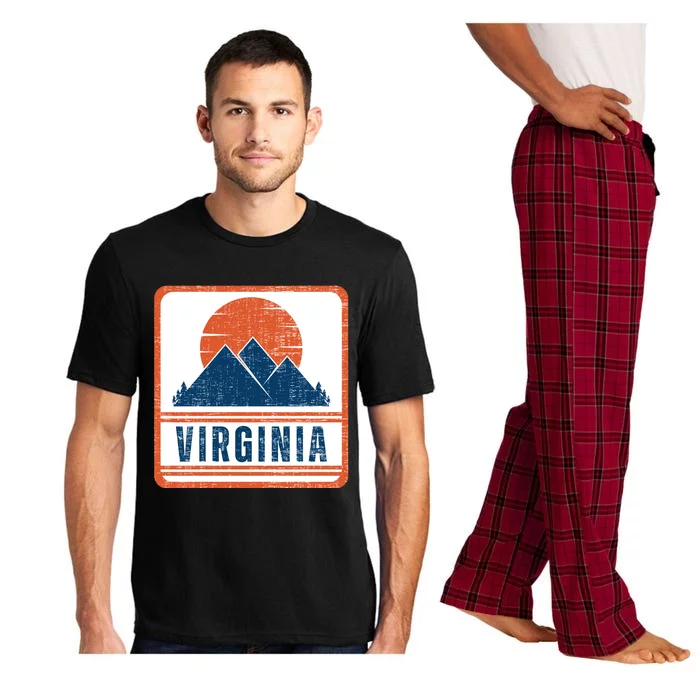 Retro Vintage Virginia USA Mountain Gift For Men Pajama Set