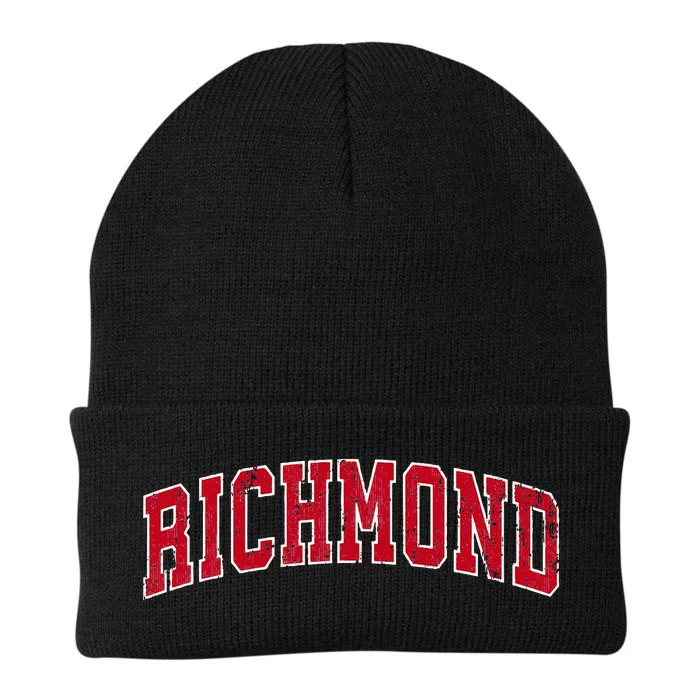 Richmond Virginia VA Vintage Sports Design Red Design Knit Cap Winter Beanie