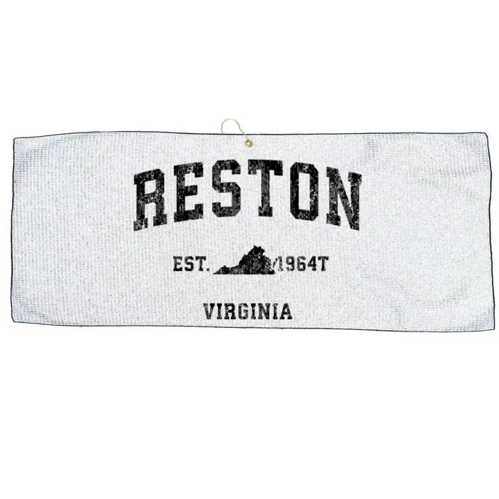 Reston Virginia Va Vintage Established Athletic Sports Design Large Microfiber Waffle Golf Towel