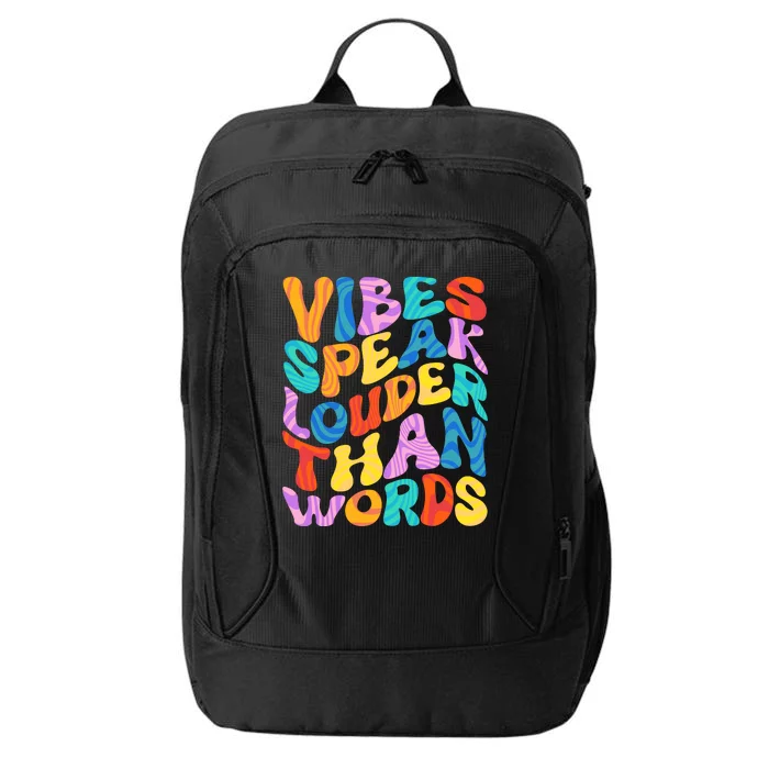 Retro Vintage Vibes Speak Louder Than Words City Backpack