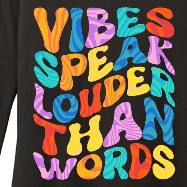 Retro Vintage Vibes Speak Louder Than Words Womens CVC Long Sleeve Shirt