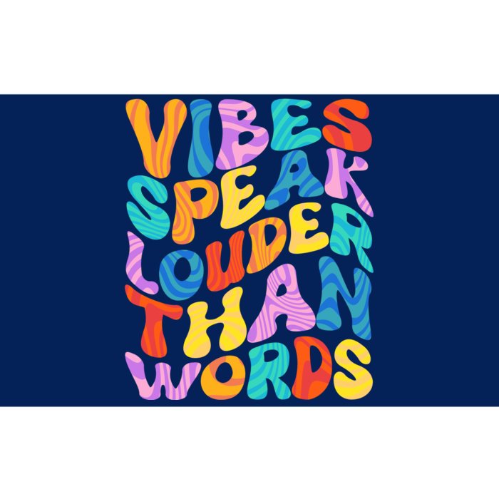 Retro Vintage Vibes Speak Louder Than Words Bumper Sticker