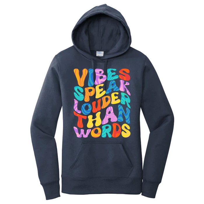 Retro Vintage Vibes Speak Louder Than Words Women's Pullover Hoodie