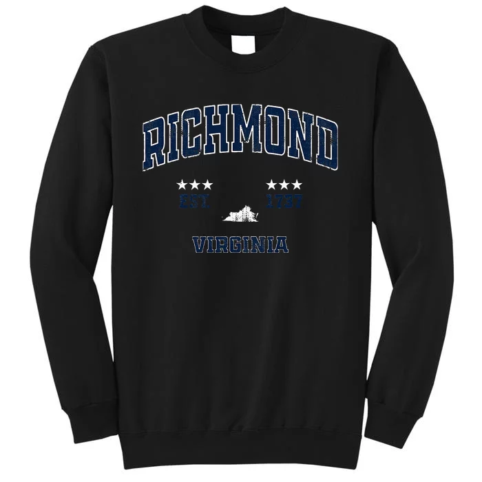 Richmond Virginia Vintage Athletic Sports Souvenir Tall Sweatshirt