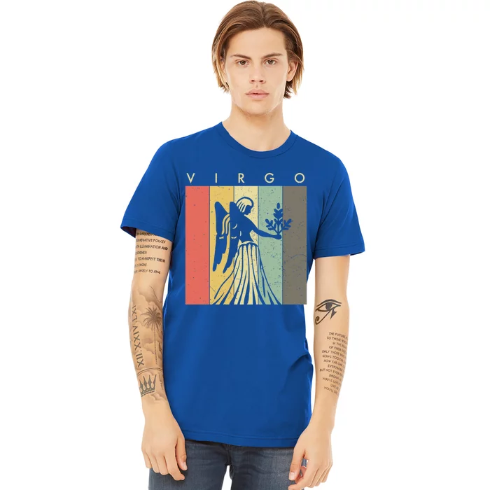 Retro Vintage Virgo Zodiac Great Gift Premium T-Shirt