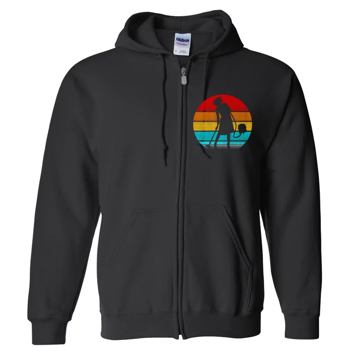 Retro Vintage Vacuum Cleaner Full Zip Hoodie