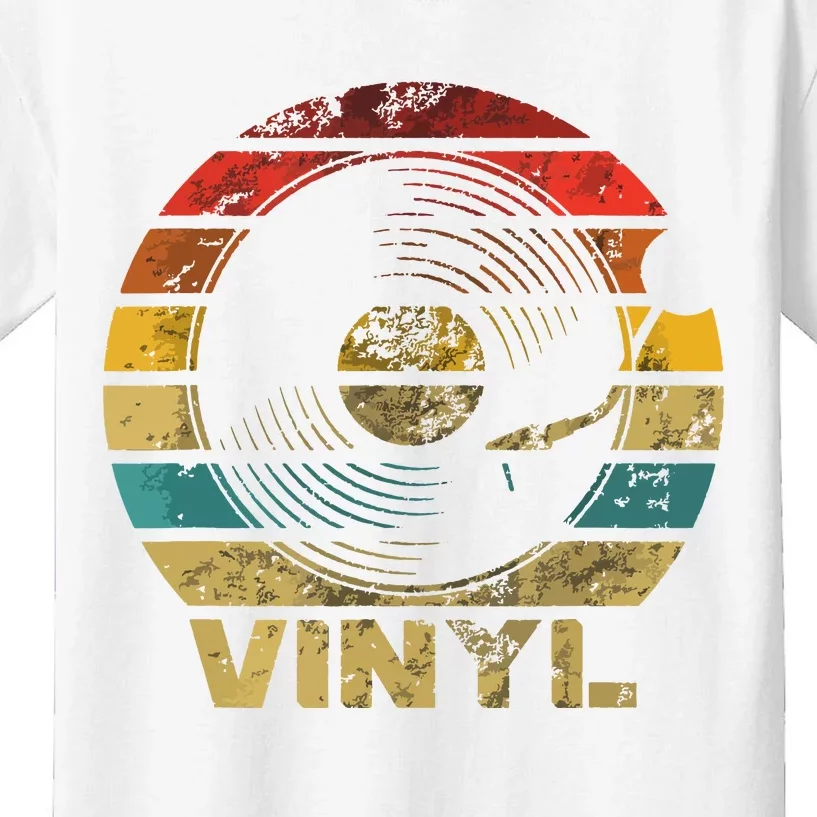 Retro Vinyl Vintage Record Player Kids T-Shirt