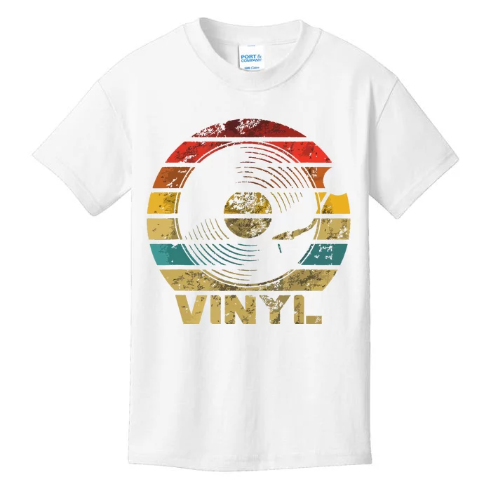 Retro Vinyl Vintage Record Player Kids T-Shirt