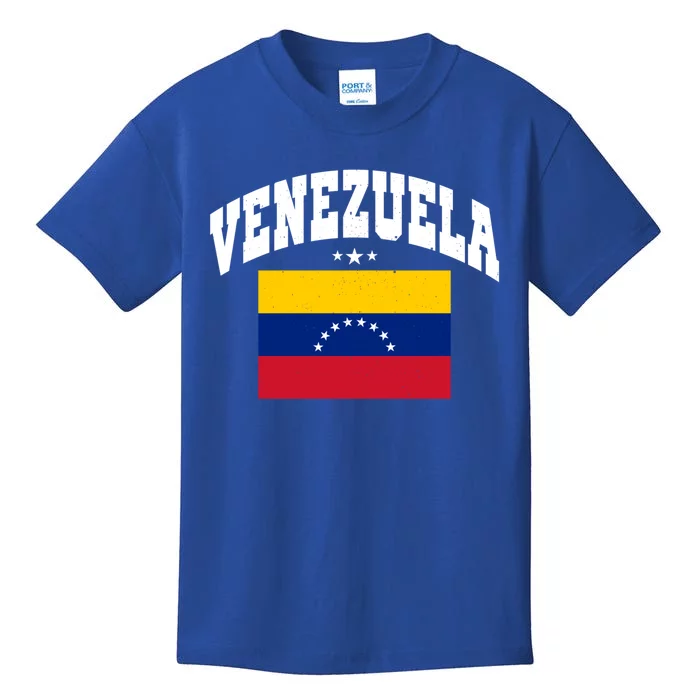 Retro Venezuela Vintage Flag Throwback Gift Kids T-Shirt