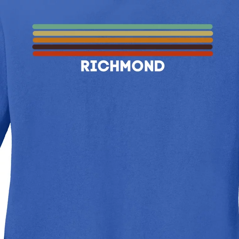 Richmond Virginia Va Us Cities Of America Retro Gift Ladies Long Sleeve Shirt