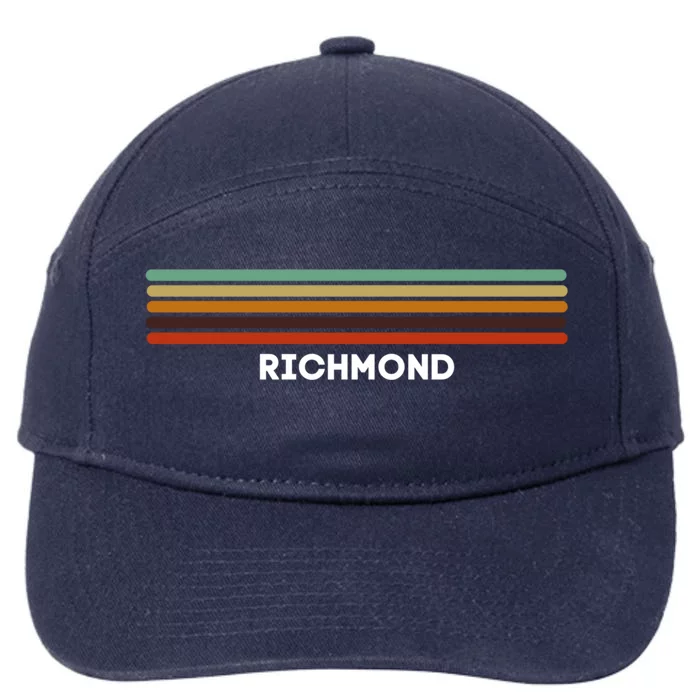 Richmond Virginia Va Us Cities Of America Retro Gift 7-Panel Snapback Hat