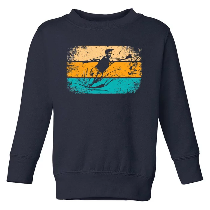 Retro Vintage Water Ski Toddler Sweatshirt