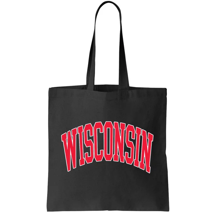 Retro Vintage Wisconsin State Distressed Souvenir Tote Bag