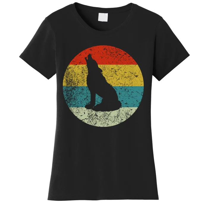 Retro Vintage Wolf Dog Women's T-Shirt