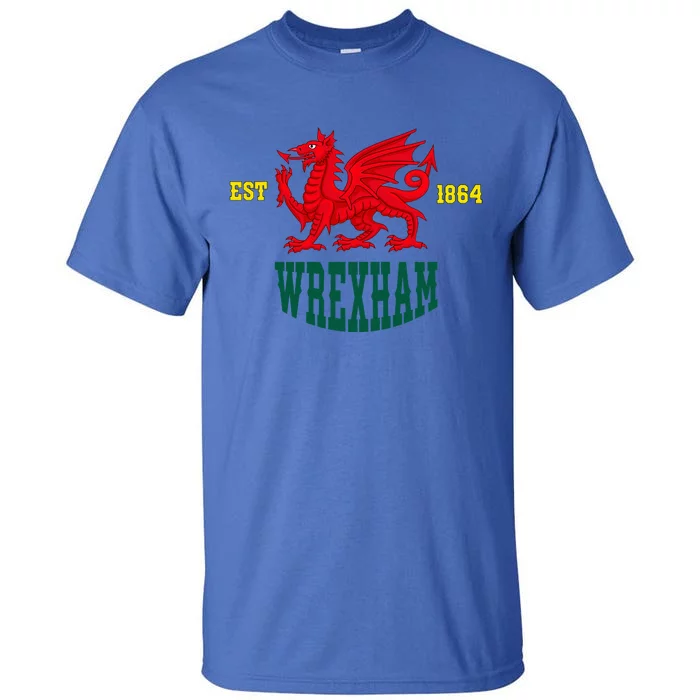 Retro Vintage Wrexham Wales red dragon Wrecsam Welsh Cymru Tall T-Shirt