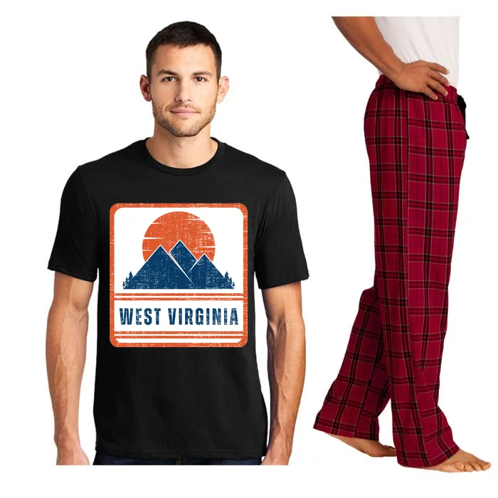 Retro Vintage West Virginia USA Mountain Gift For Men Pajama Set