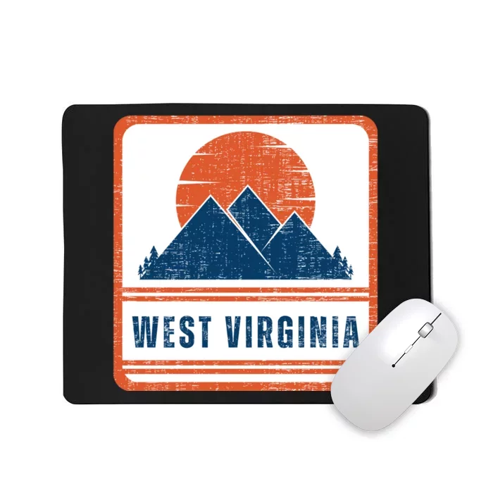 Retro Vintage West Virginia USA Mountain Gift For Men Mousepad