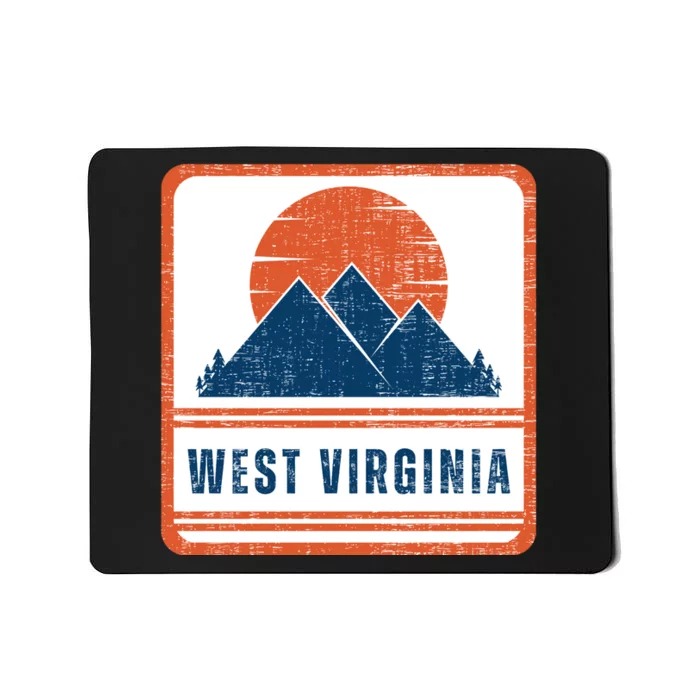 Retro Vintage West Virginia USA Mountain Gift For Men Mousepad