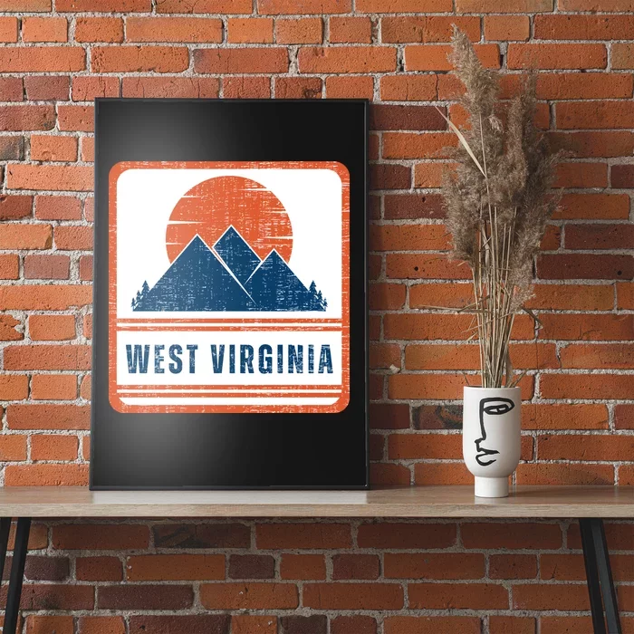 Retro Vintage West Virginia USA Mountain Gift For Men Poster